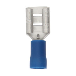 Cosses plates femelles bleues 6,35 mm - Sachet de 1000