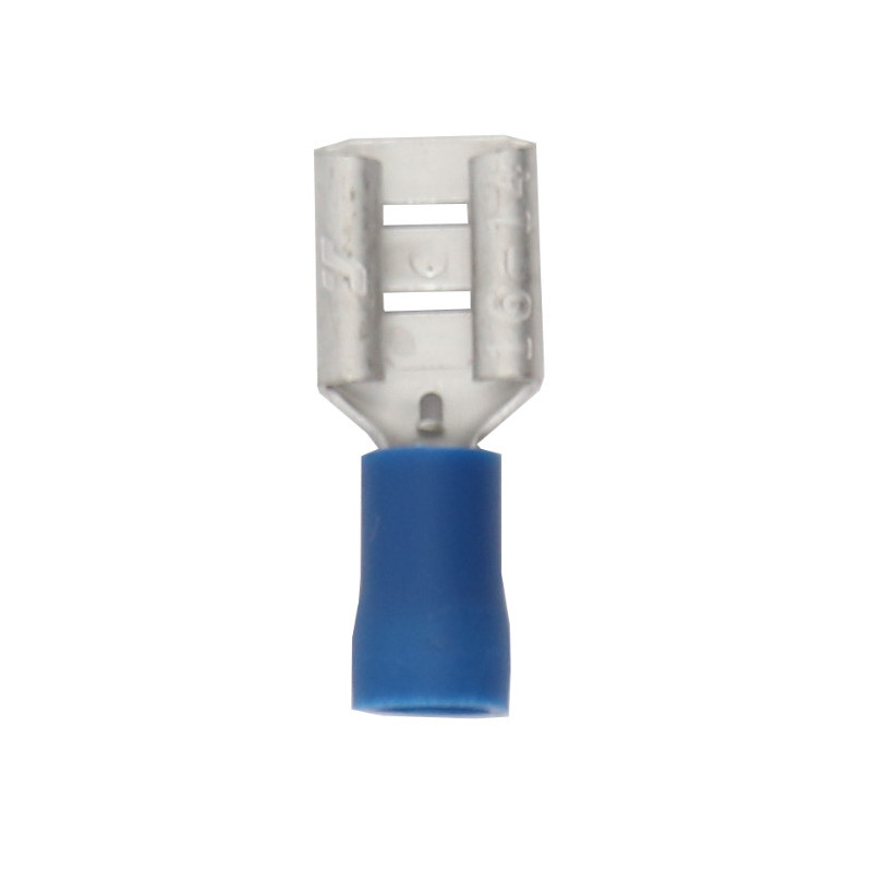 Cosses plates femelles bleues 6,35 mm - Sachet de 1000
