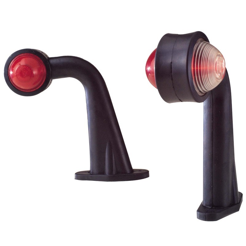 Feu de gabarit incliné AJBA 12V - Base métallique et cabochon réversible Feu de gabarit incliné AJBA 12V - Base métallique et cabochon réversible