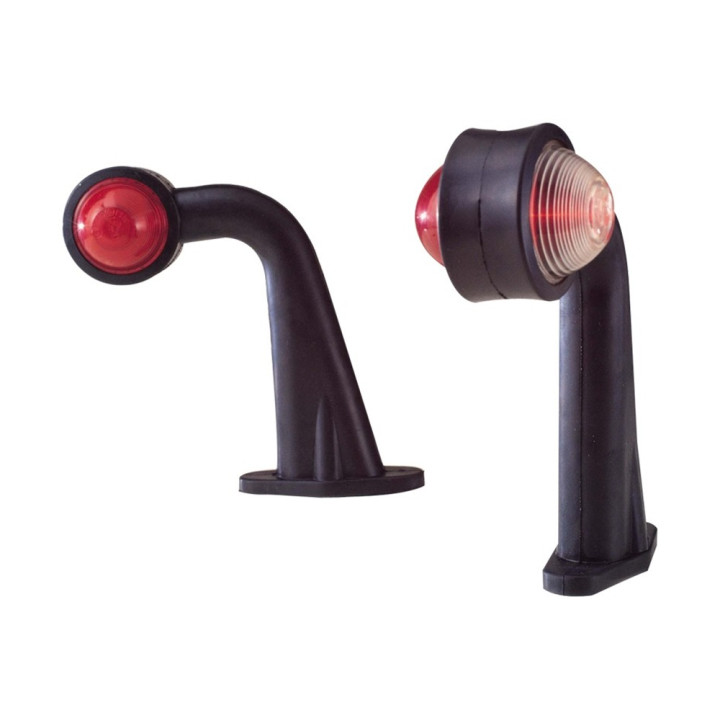 Feu de gabarit incliné AJBA 12V - Base métallique et cabochon réversible