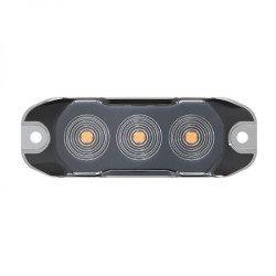 Feu de pénétration slim 3 LED - Compact, lumière orange intense et montage facile