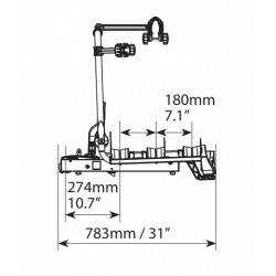Porte-velos pour attelage - 3 velos - Basculant