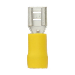 Cosses plates femelles  jaune 6,3x0,8