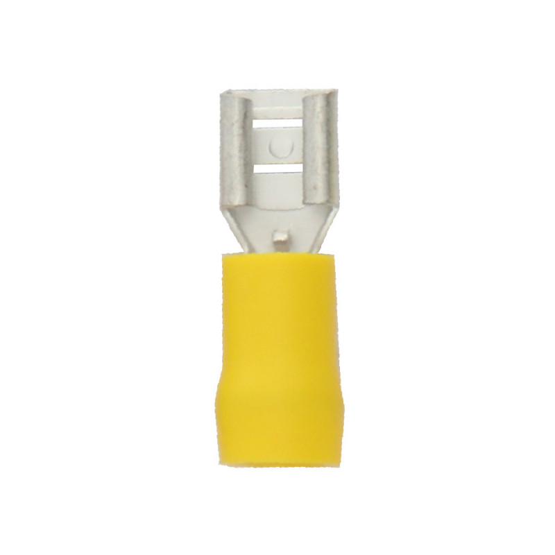 Cosses plates femelles  jaune 6,3x0,8
