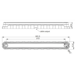 Feu de gabarit LED ROUGE 12/36V