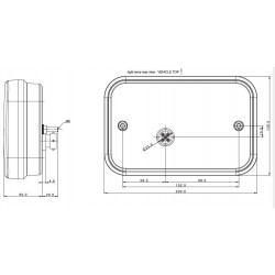 Feu arrière LED 12V 5 fonctions D 5 PIN