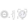 FEU ARRIERE LED 3 FONCTIONS -24V - LCR19 + CONNECTEURS ADDITIONNELS