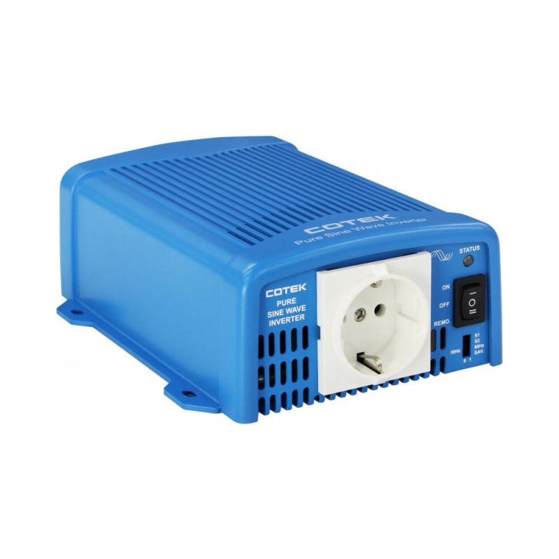 Convertisseur COTEK 12/230 V - 400W Pur Sinus avec sa prise EU. Convertisseur COTEK 12/230 V - 400W Pur Sinus avec sa prise EU.