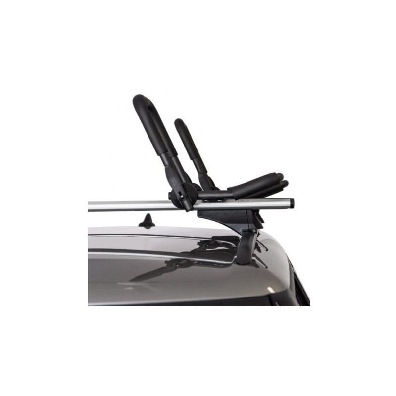 Porte-Kayak - Vue inclinée démontrant la flexibilité jusqu’à 100°. Porte-Kayak - Vue inclinée démontrant la flexibilité jusqu’à 100°.
