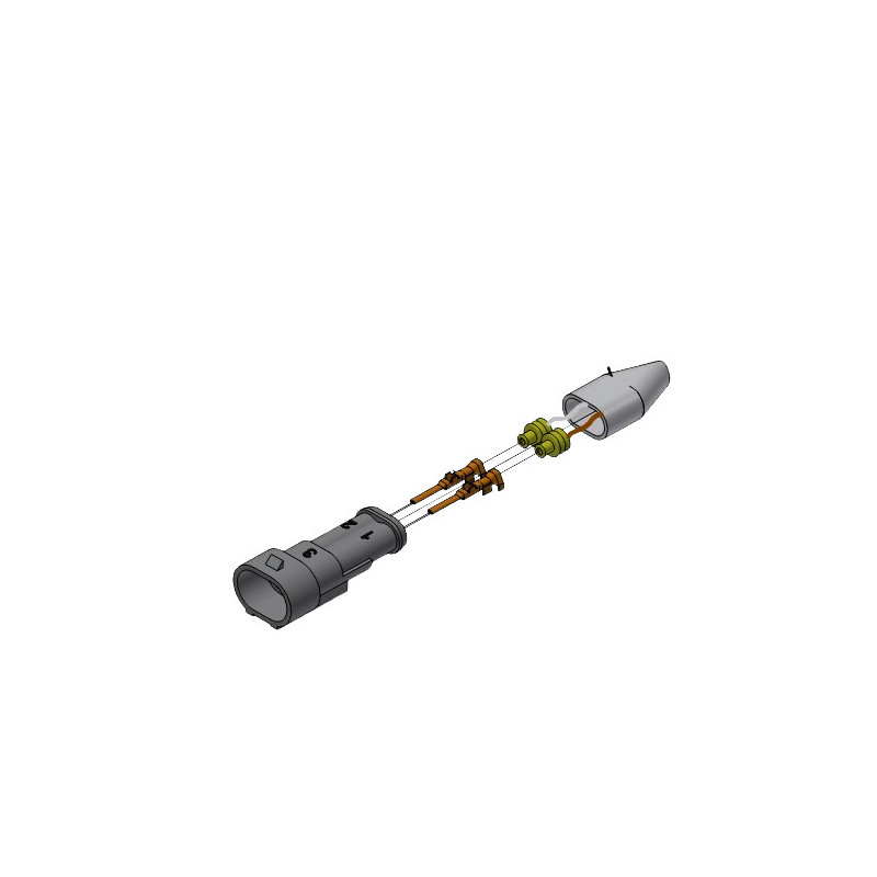 Connecteur Superseal male 2 voies