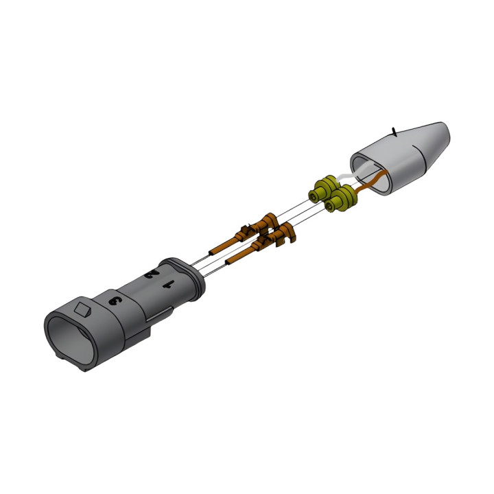 Connecteur Superseal male 2 voies