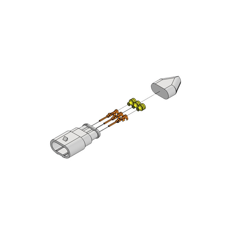 Connecteur Superseal femelle 3 voies