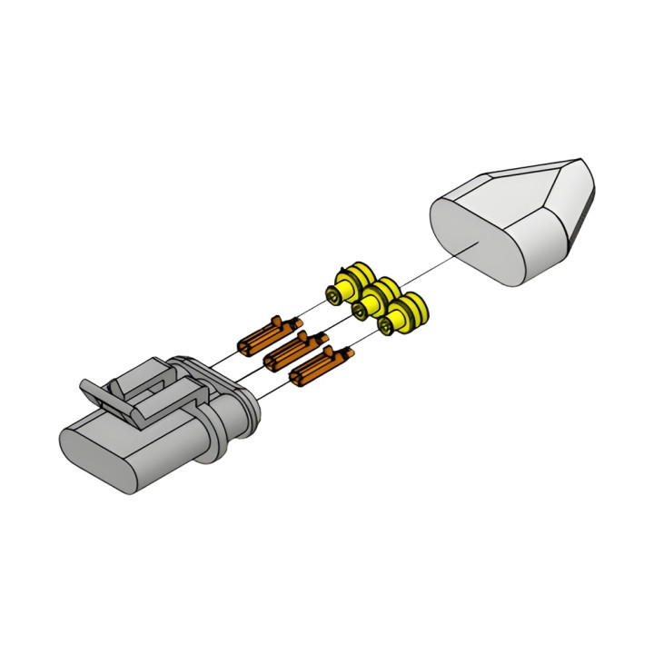 Connecteur Superseal male 3 voies