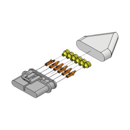 Connecteur Superseal male 6 voies