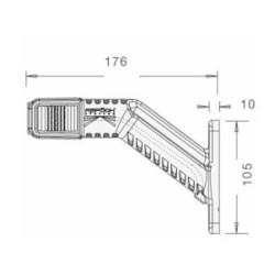 Feu de gabarit LED droit Superpoint IV - ASPOCK