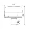 GYROPHARE LED ATLAS - TIGE RIGIDE - AMBRE