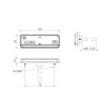 FEU DE GABARIT LED ORANGE SLIM 12/24V