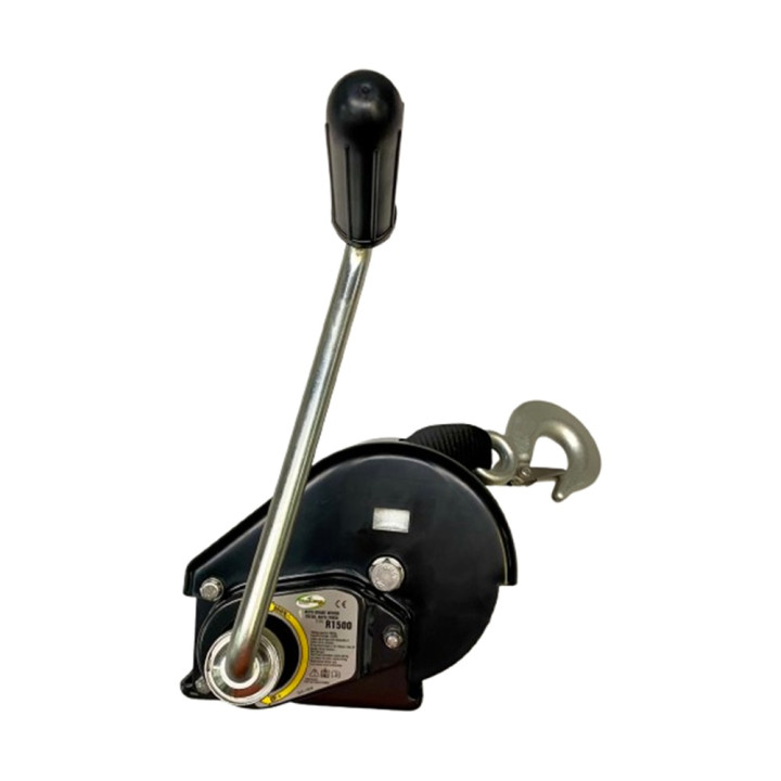 reuil de halage 1905 kg avec sangle de 8 m – Acier galvanisé et manivelle démontable.
