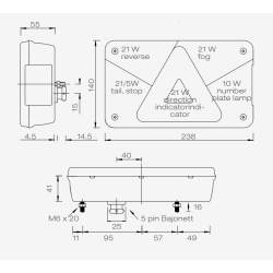 Feu Gauche MULTIPOINT V - ASPOCK - 8 Pôles