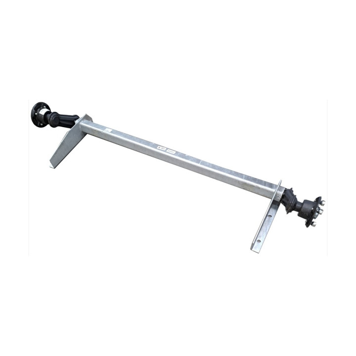 Essieu remorque Lider 750 KG - 4 trous 100 mm - non freiné, EAB 1250 mm