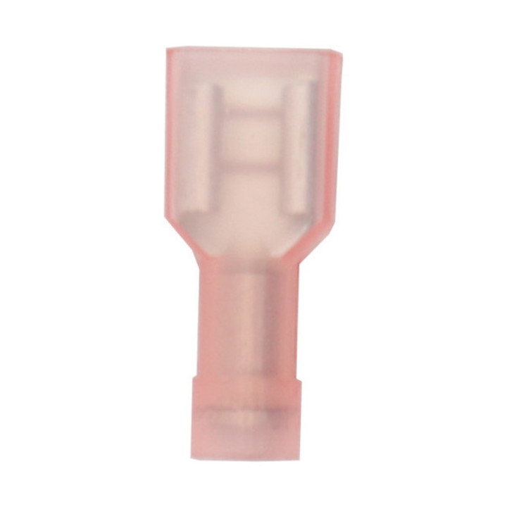 Cosses plates femelles rouges 6,35 mm - blister par 20