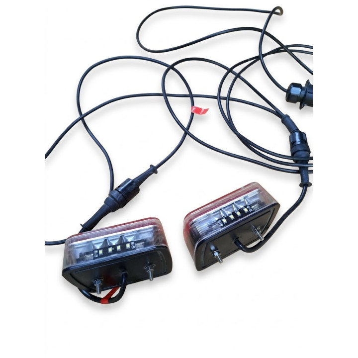 Kit Feux Arrière LED Remorque - 4 Fonctions - Câble 4m