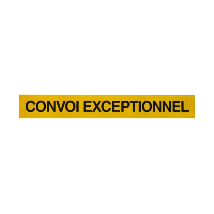 Plaque convoi exceptionnel aluminium 2500x250mm rétroréfléchissante