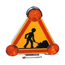 Panneau Travaux 700 mm - Halogène - Panneau de Chantier Lumineux