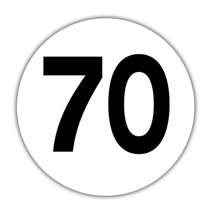 Disque 70KM/H Adhesif - Disques de limitation vitesse