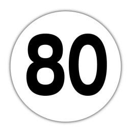 Disque 80KM/H Adhesif - Disques de limitation vitesse