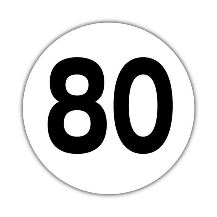 Disque 80KM/H PVC - Disques de limitation vitesse
