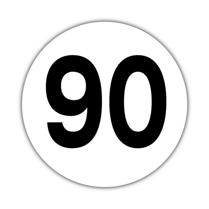 Disque 90KM/H PVC - Disques de limitation vitesse