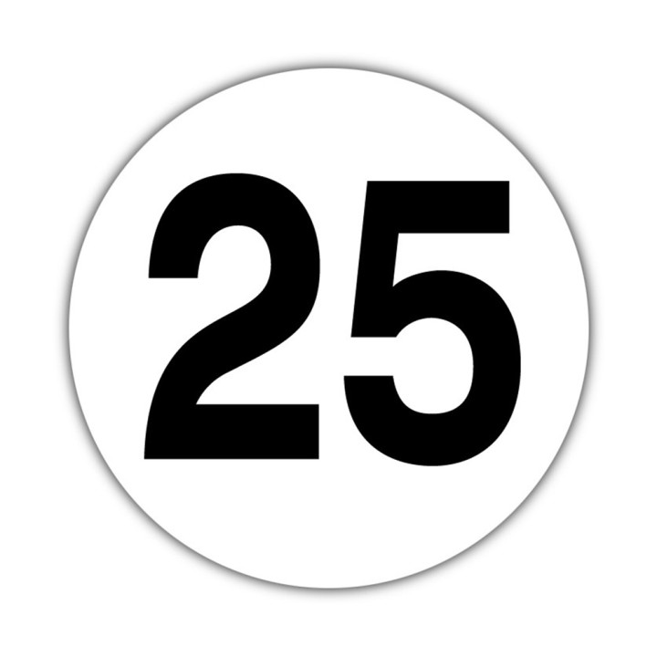 Disque 25KM/H Adhesif - Disques de limitation vitesse