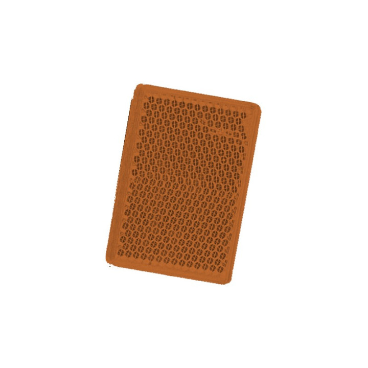 Catadioptre Orange Adhesif - 57x39 mm - Rectangulaires