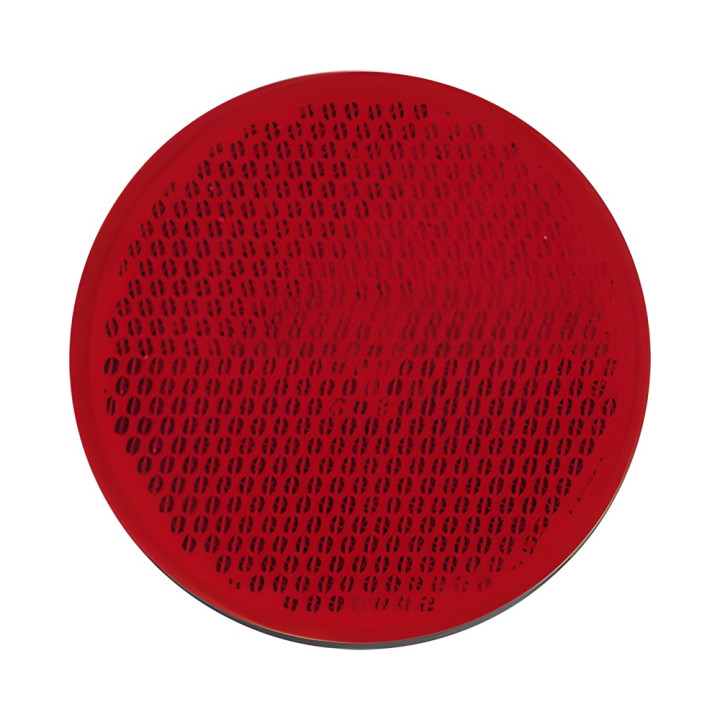 Catadioptre Rouge Adhesif - Diam 60 mm - Ronds