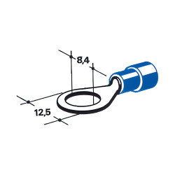 Lot De 5 Cosses Rondes Nues 8 Mm, Section 25 Mm² - Pour Câbles De Batterie, Connexions électriques