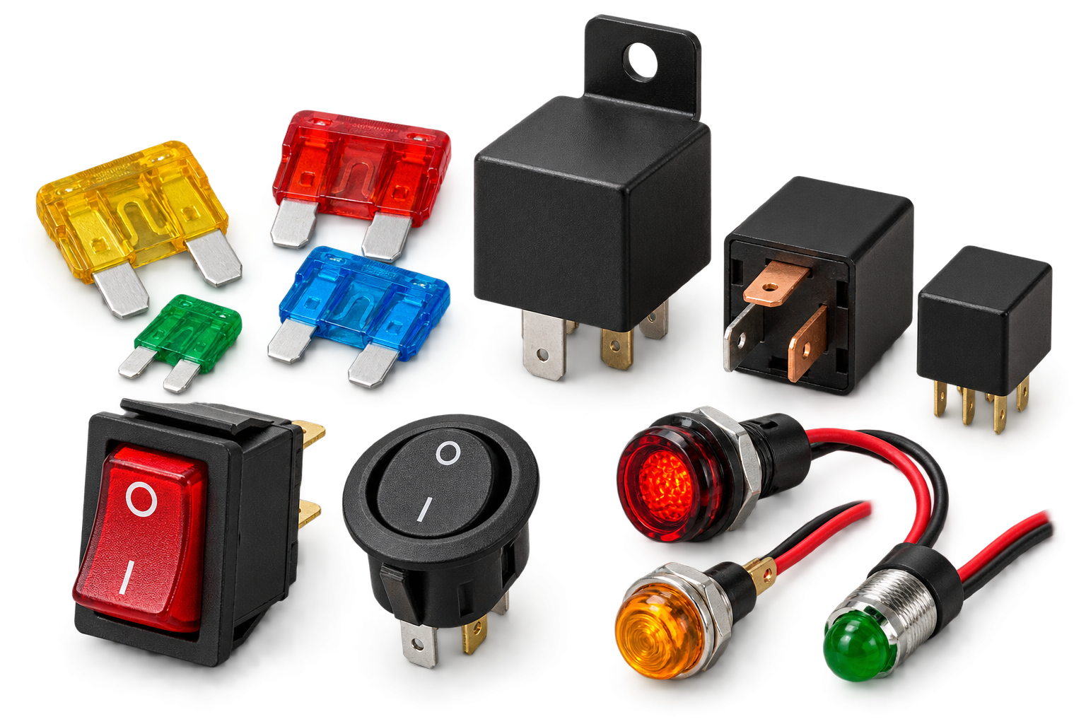 Fusibles auto, relais, interrupteurs et voyants | Maxter