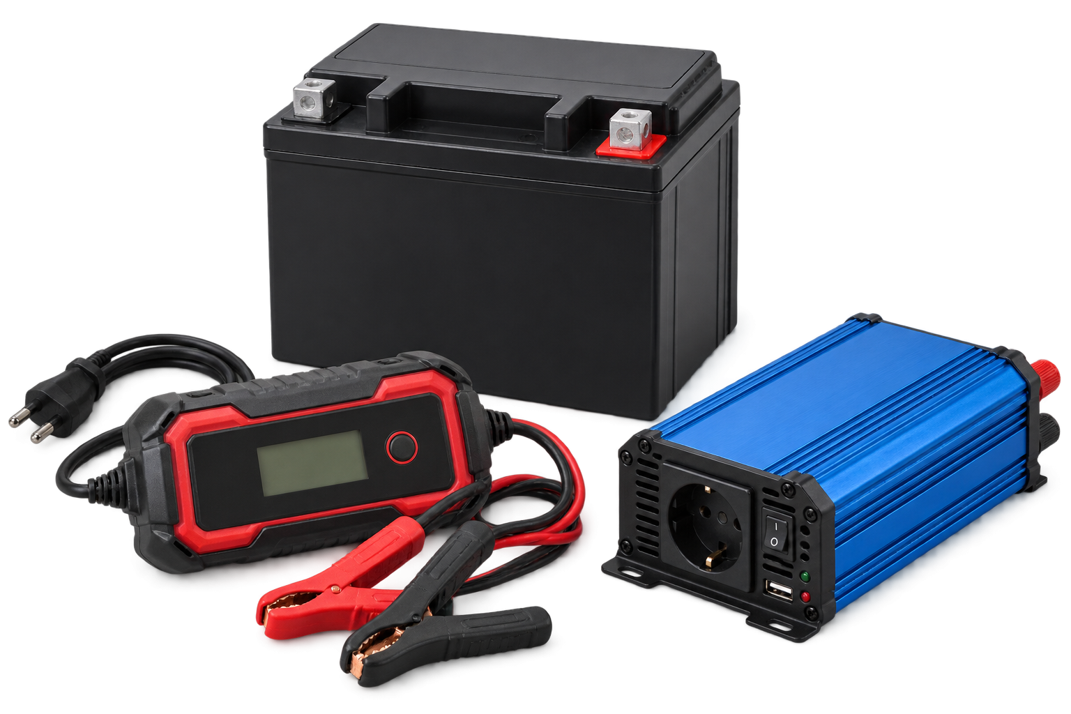 Batteries, chargeurs & convertisseurs
